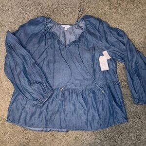 Time and Tru Blue Blouse